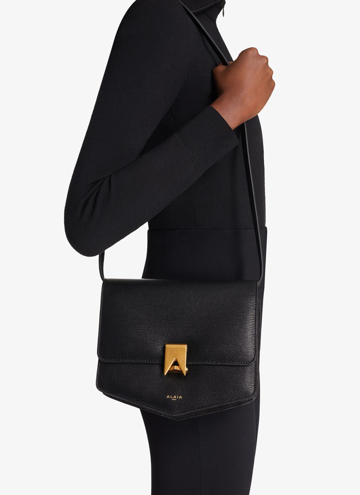 Tasche Le Papa aus Boxkalbleder ALAÏA SCHWARZ TASCHE LE PAPA AUS BOXKALBLEDER